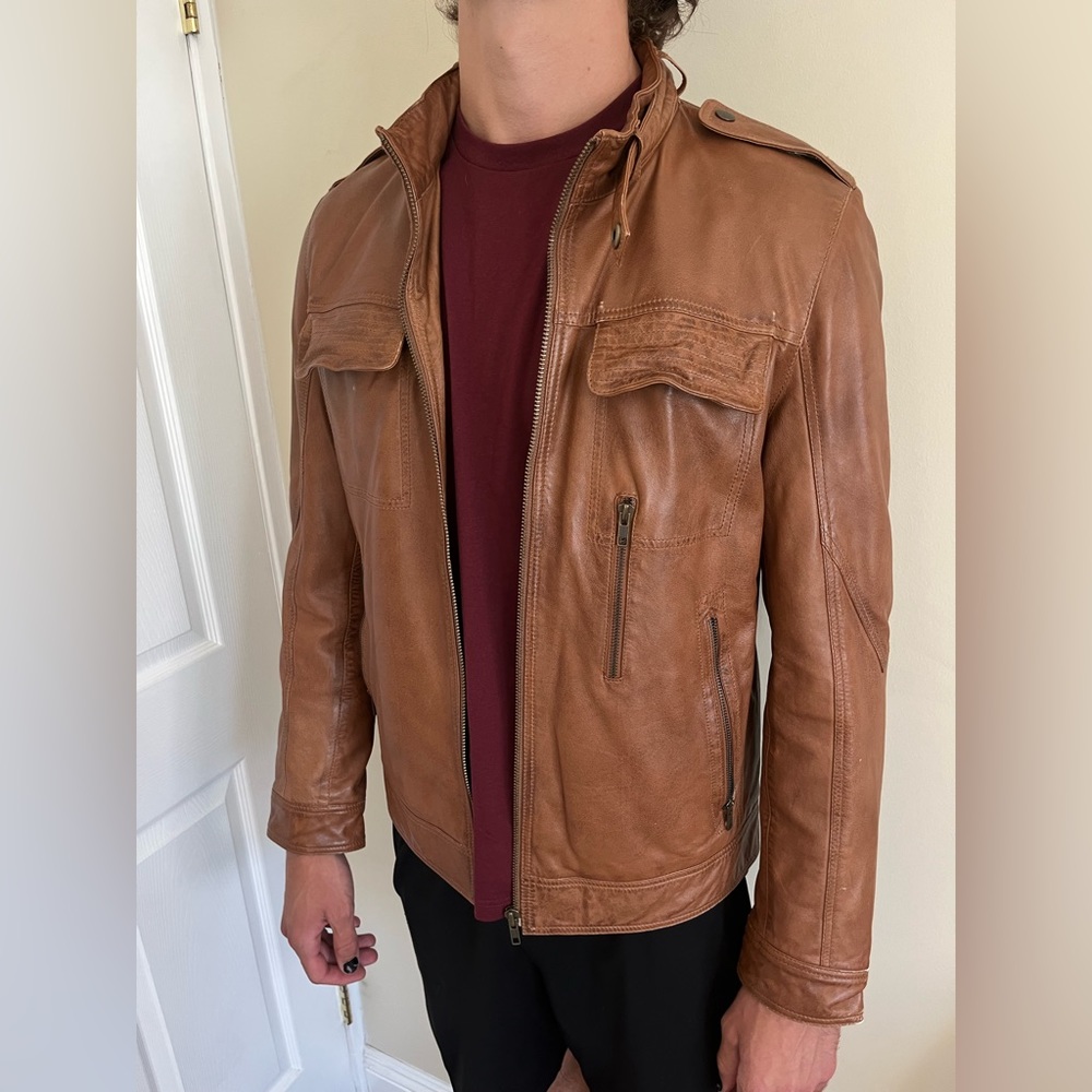 Men’s Italian Leather Jacket Medium